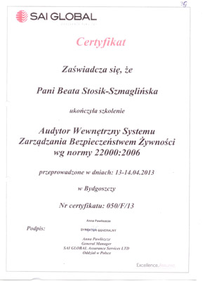 certyfikat